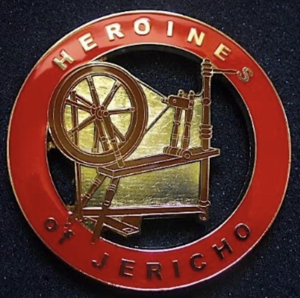 heroines-of-jericho-red-golden-cut-out-alloy-zinc-car-emblem