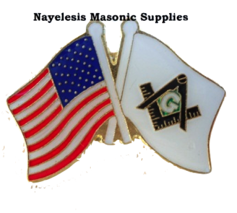 USA Master Mason Flag Lapel Pin